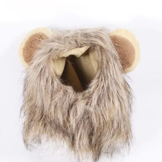 Cute Lion Mane Cat Wig Pet Small Dog Cats Costume Lion Mane Wig Cap Hat for Cat Dogs Fancy Costume Cosplay Toy Pet Supplies