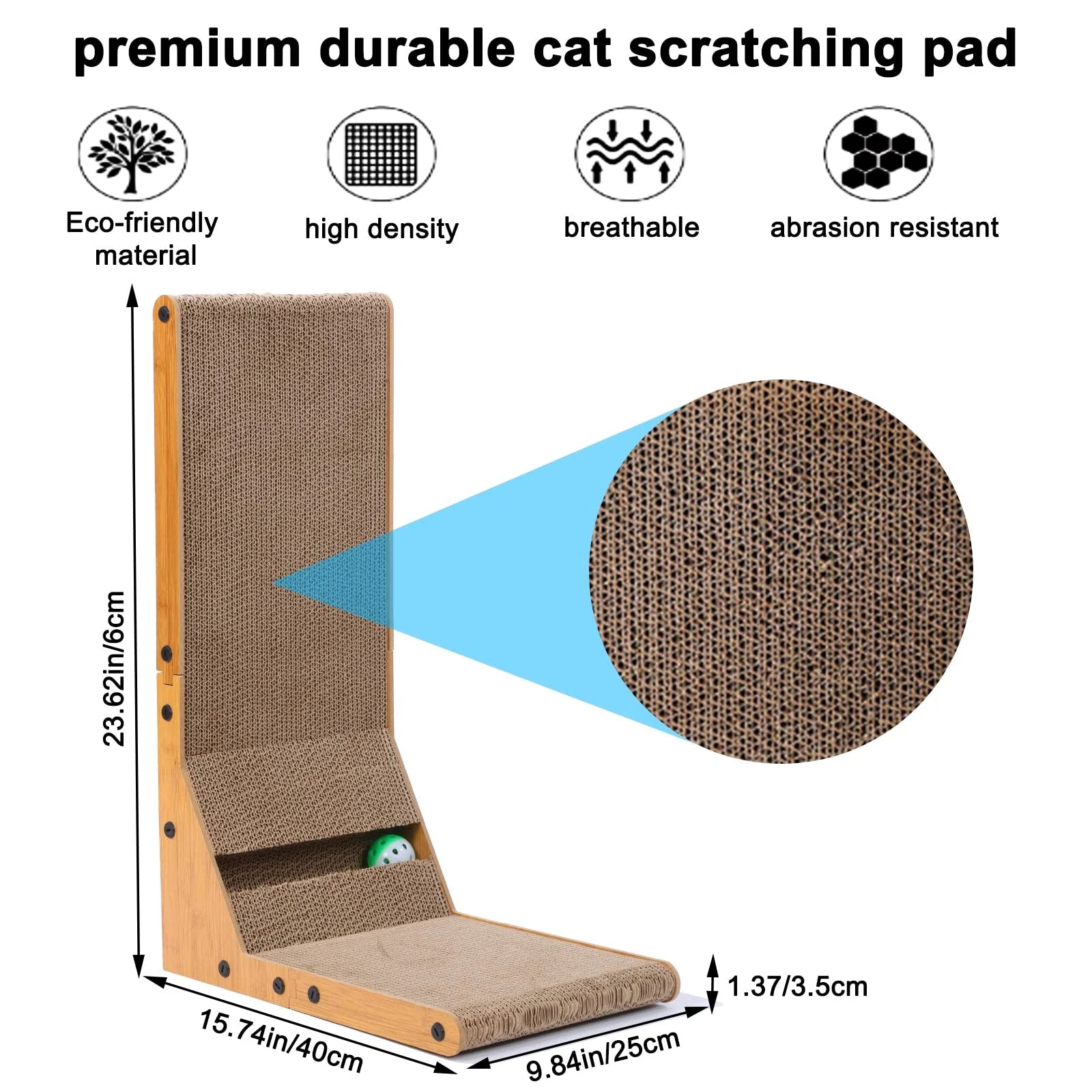 Ultimate Cat Scratching Pad with Ball Toy