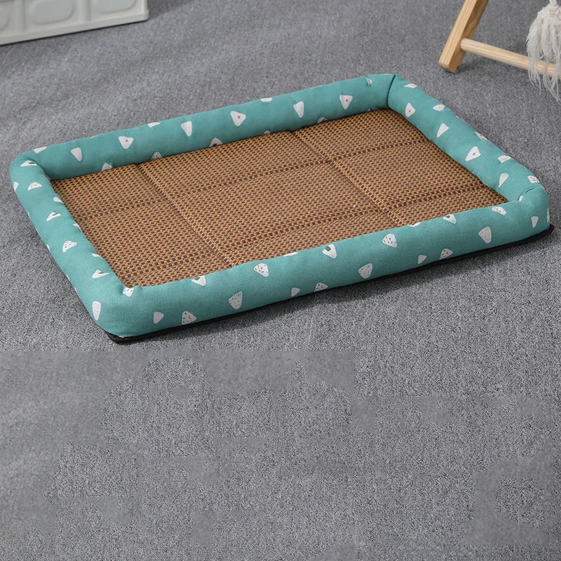 MADDEN Summer Cat Bed Lightweight Breathable Pet Rattan Mat Cat Nest Mat Ice Nest Dog Bed Cat Cool Nest Small Dogs